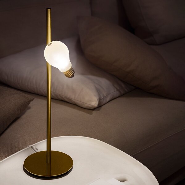 Stolní lampa Slamp, Idea, Zlatá / mosazná, Obývací pokoj, Kov, Design