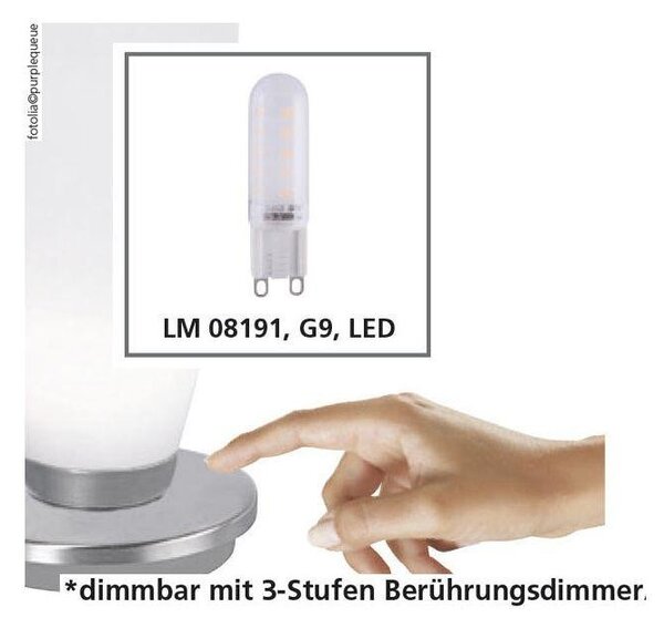 Paul Neuhaus Stolní LED lampa TYRA, 3W, v. 34 cm, 3000K stmívatelná