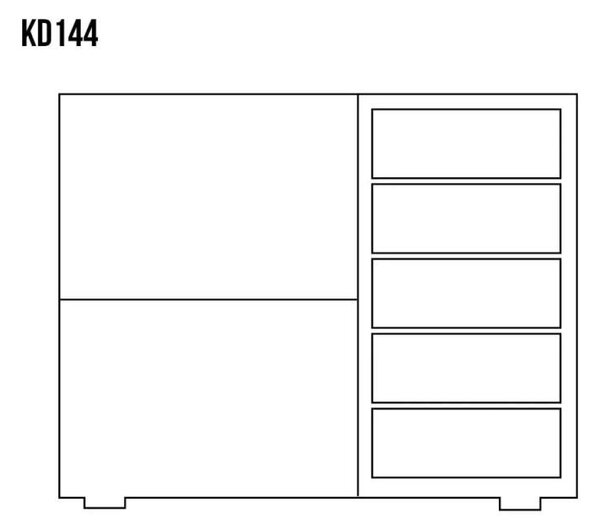 Drewmax KD144 dřevěná komoda masiv borovice