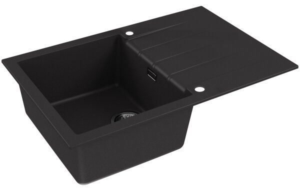 ALVEUS SETA23231 - Kuchyňský dřez CADIT+dřezová baterie MINTAS 34cm granit/černá