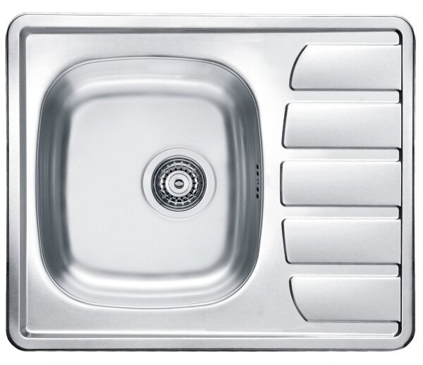 ALVEUS SETA265 - Kuchyňský dřez ZOOM+dřezová baterie RIVIERA 14,8 cm satin/chrom