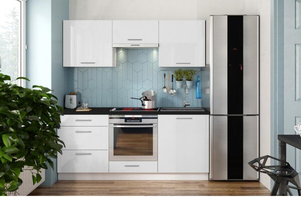 Kuchyňská linka CELESTE 180 cm lesklá bílá