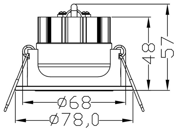IMPR 565336 Deko-Light stropní vestavné svítidlo COB 68 RGBW 24V DC 8,5W 500 lm stříbrná