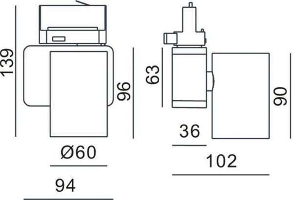 IMPR 707054 Deko-Light kolejnicový systém 3-fázový 230V Nihal Mini 230V 15W 3000 K stříbrná 94 mm