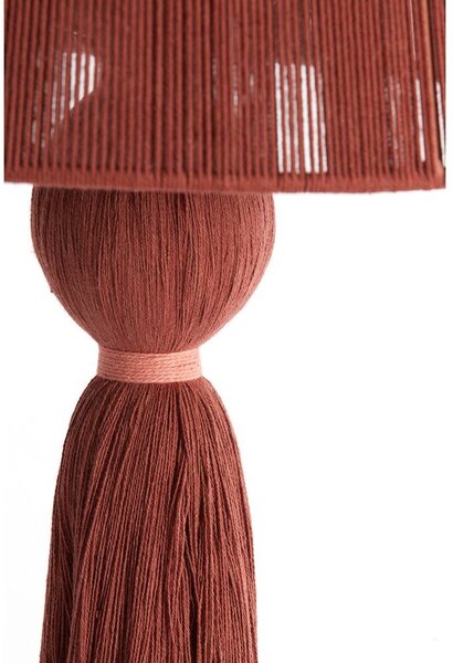 Stolní lampa v cihlové barvě s textilním stínidlem (výška 58 cm) Espino – Light & Living