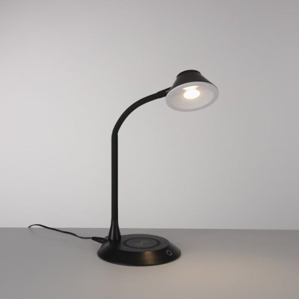 JUST LIGHT. 14414-18-LED Stm stolní lampa s nabíjením PUCKI LED/4,5W/230V černá