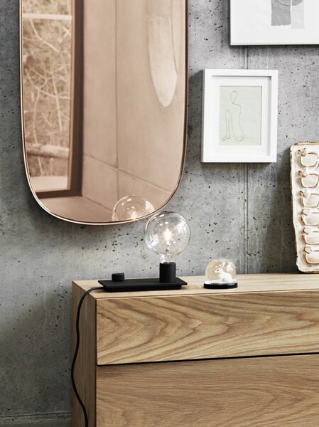 Stolní lampa Muuto, Černá, Ložnice, Hliník, Design