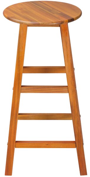 Barové židle OSLO, 2ks, 34x76cm, přírodní hnědá Casaria