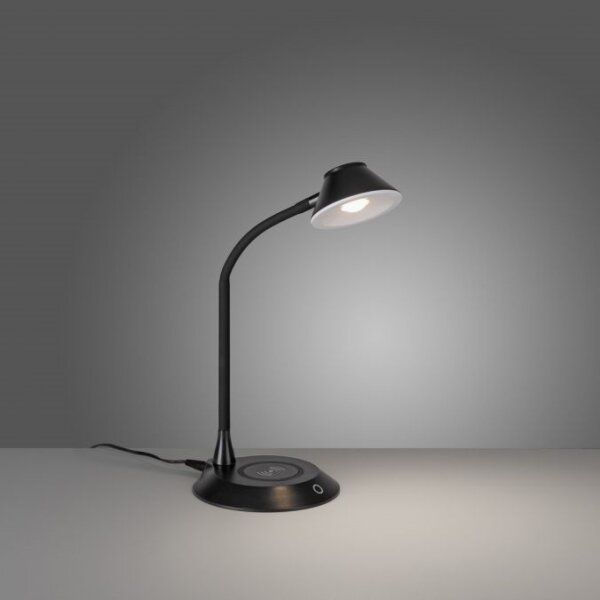 JUST LIGHT. 14414-18-LED Stm stolní lampa s nabíjením PUCKI LED/4,5W/230V černá
