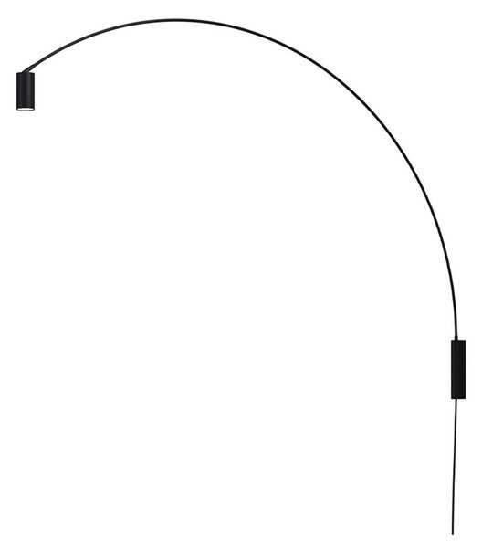 Nástěnná Svítidla Nemo Lighting, stmívatelné, Černá, Obývací pokoj, Hliník