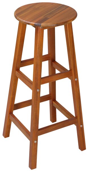 Barové židle OSLO, 2ks, 34x76cm, přírodní hnědá Casaria