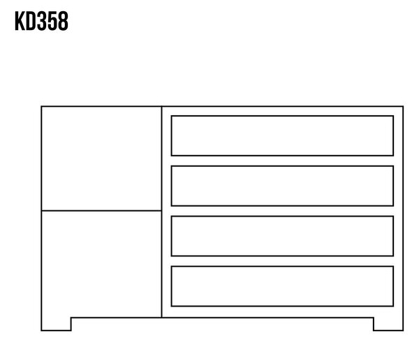 Drewmax KD358 dřevěná komoda masiv dub
