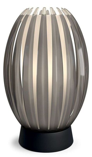 Stolní lampa Herstal, Černá, Obývací pokoj, Sklo
