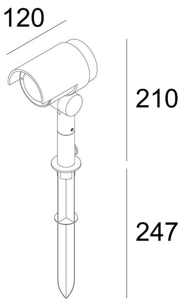 IMPR 732094 Deko-Light zemní svítidlo Keid II 230V 10,30 W 3000 K 800 lm 120 mm tmavě šedá - DEKOLIGHT