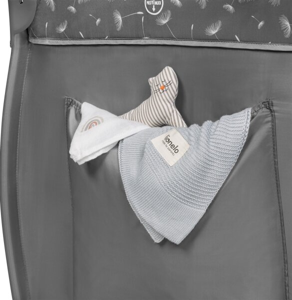 Lionelo - Cestovní postýlka STEFI PLUS Grey White