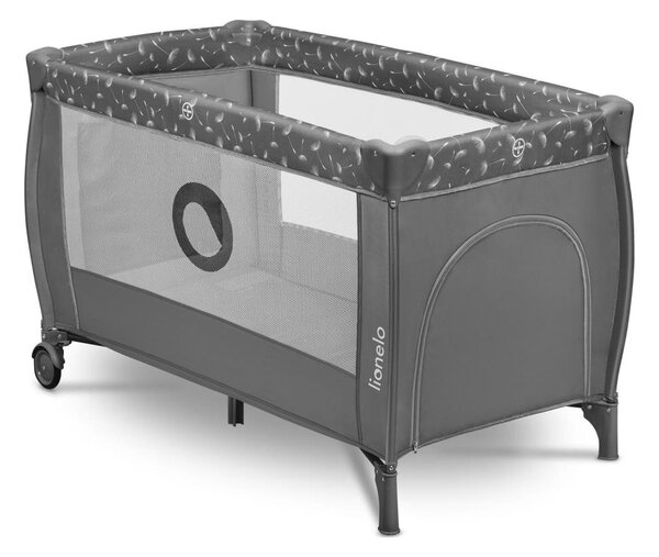Lionelo - Cestovní postýlka STEFI PLUS Grey White