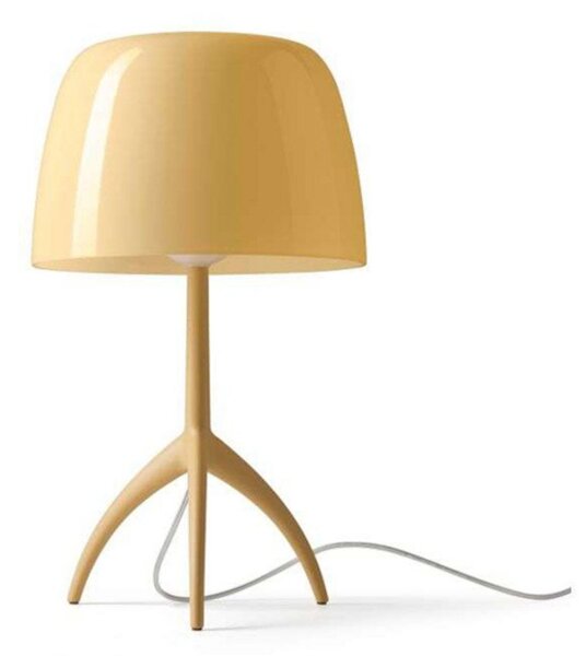 Stolní lampa Foscarini, stmívatelné, Žlutá, Hliník