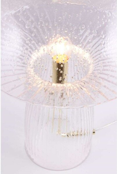 Stolní lampa Globen Lighting, Transparentní, Ložnice, Sklo