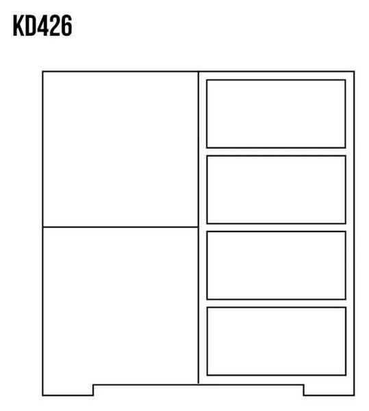 Drewmax KD426 dřevěná komoda masiv buk