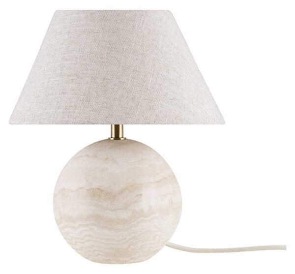Stolní lampa Globen Lighting, Šedá, Obývací pokoj, Tkanina / Textil