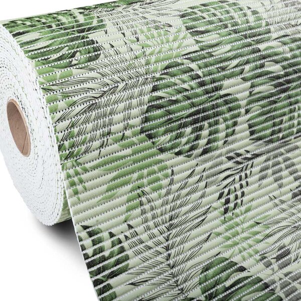 Koupelnová pěnová rohož / předložka PRO-046 Zelené tropické listy - metráž šířka 65 cm