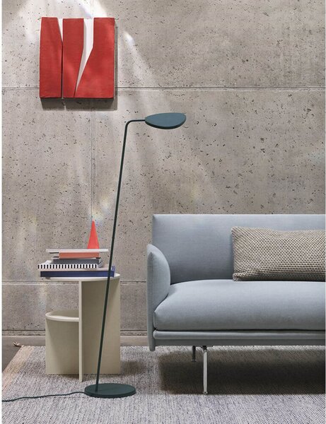 Stojací Lampa Muuto, stmívatelné, Hnědá / Rezavá, Obývací pokoj, Hliník