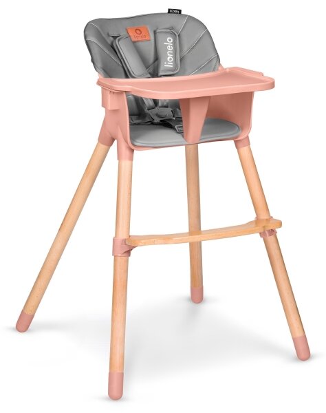 Lionelo - Dětská jídelní židle 2v1 KOEN Pink Rose