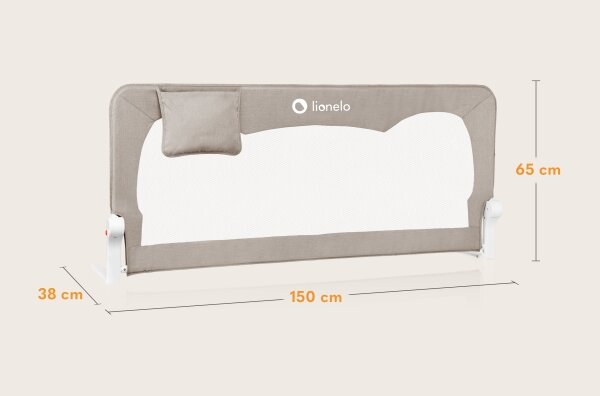Lionelo - Bezpečnostní zábrana k posteli HANNA Beige Melange