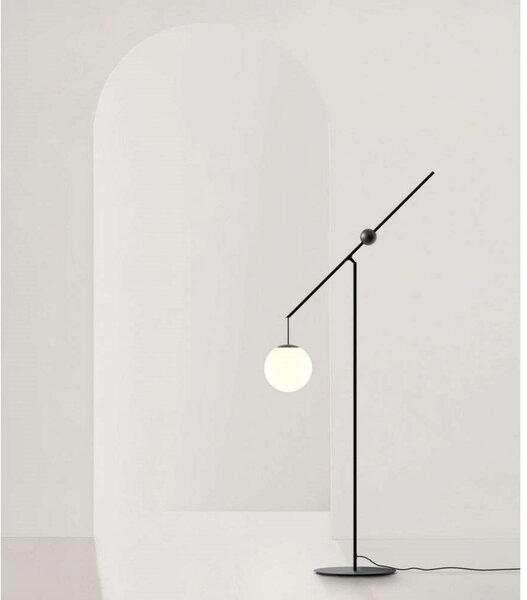 Stojací Lampa Luceplan, Černá, Obývací pokoj, Kov