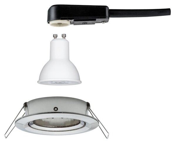P 93464 Vestavné svítidlo LED Nova kruhové 1x6,5W GU10 kov kartáčovaný nastavitelné 3-krokové-stmívatelné - PAULMANN
