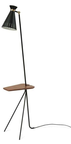 Stojací Lampa Warm Nordic, Černá, Obývací pokoj, Kov, Vintage