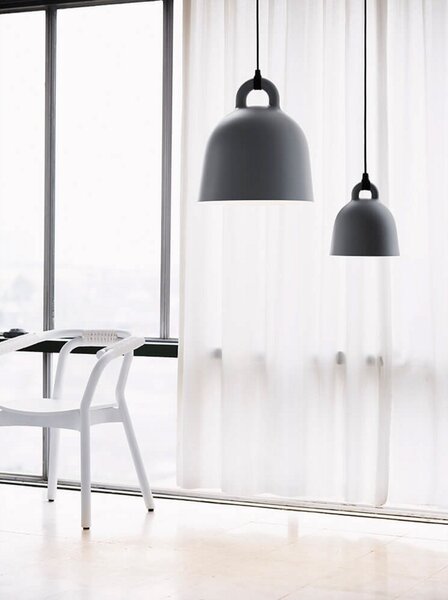 Závěsná svítidlo Normann Copenhagen, Šedá, Obývací pokoj, Hliník