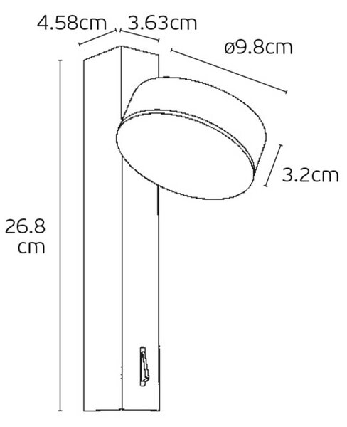 VK Light Lopi LED nástěnné svítidlo Černá