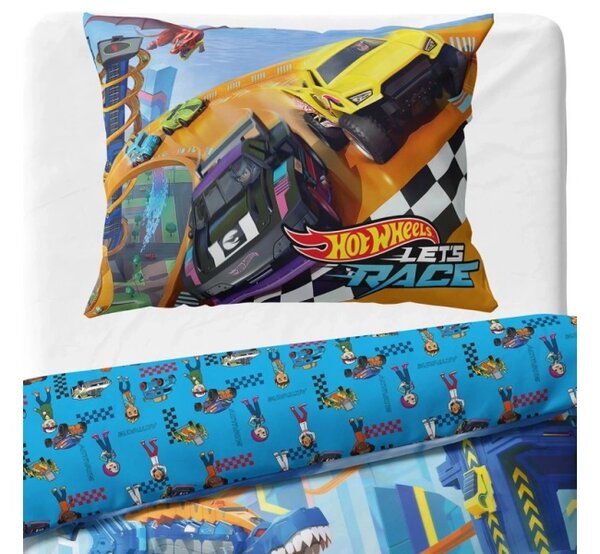 Carbotex povlečení bavlna Hot Wheels Let´s Race 140x200, 70x90 cm