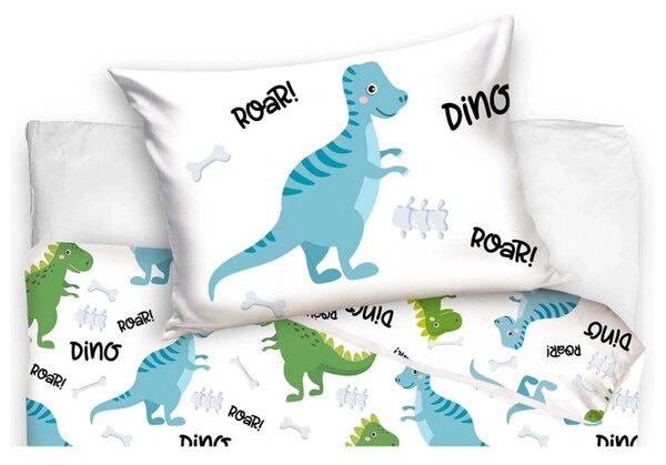 Dětské povlečení bavlna do postýlky Dinosauří Kamarádi 100x135, 40x60 cm