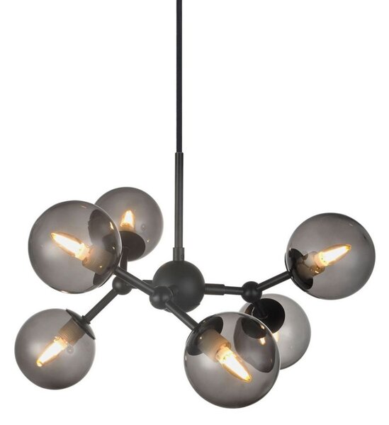 Závěsná svítidlo Halo Design, Šedá, Jídelna, Sklo