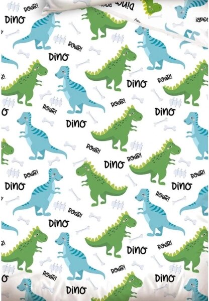 Dětské povlečení bavlna do postýlky Dinosauří Kamarádi 100x135, 40x60 cm