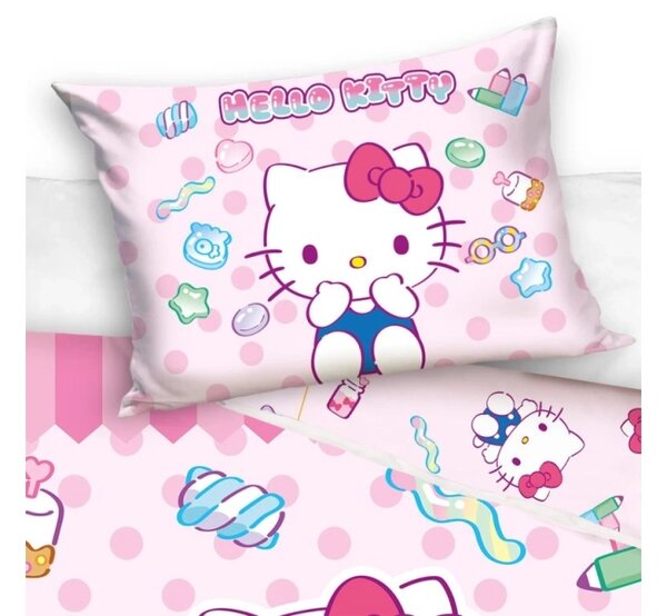 Carbotex Povlečení bavlna do postýlkyHello Kitty Sladké Snění 100x135, 40x60 cm