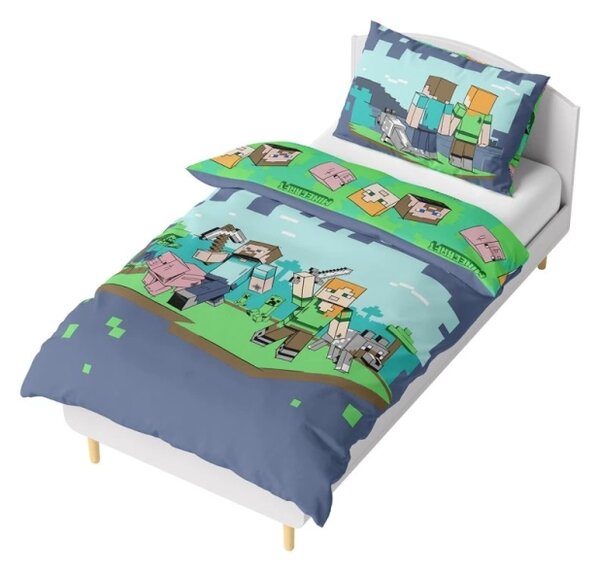 Carbotex povlečení bavlna Minecraft Vzhůru do Boje 140x200, 70x90 cm