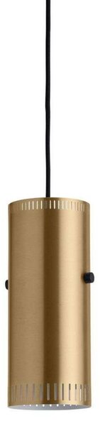 Závěsná svítidlo Warm Nordic, Trombone Cylinder, stmívatelné, Zlatá / mosazná, Obývací pokoj, Kov, Design