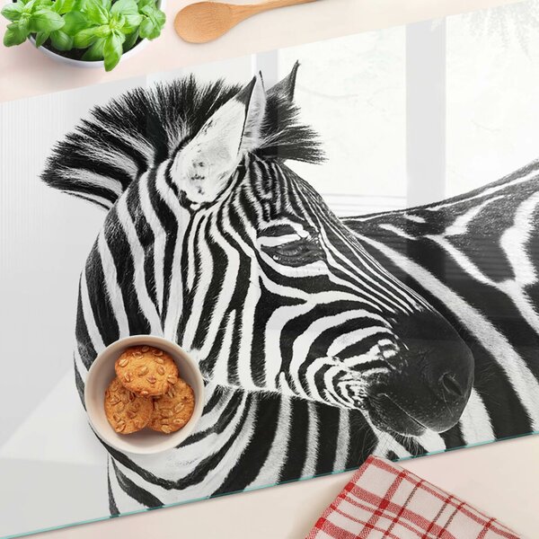 Skleněná krájecí deska Zebra s černými a bílými pruhy ddk-nr-wm-00005635