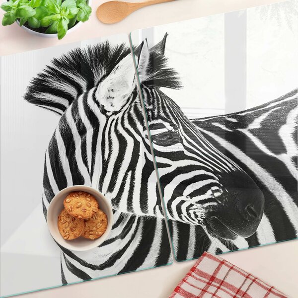 Skleněná krájecí deska Zebra s černými a bílými pruhy ddk-nr-wm-00005635