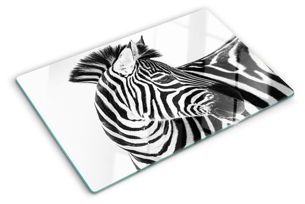 Skleněná krájecí deska Zebra s černými a bílými pruhy ddk-nr-wm-00005635