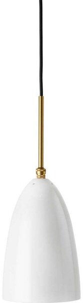 Gräshoppa Závěsné Světlo Glossy Alabaster White/Brass