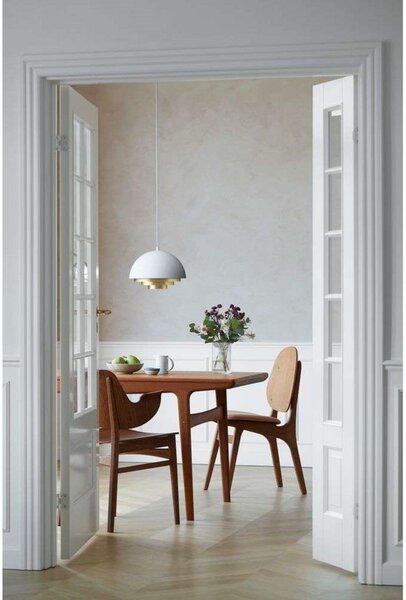 Závěsná svítidlo Warm Nordic, Milieu Colour Mini, stmívatelné, Bílá, Obývací pokoj, Kov, Skandinávský