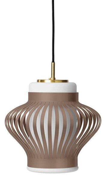 Závěsná svítidlo Warm Nordic, Opal Lamella, stmívatelné, Hnědá / Rezavá, Jídelna, Kov, Vintage