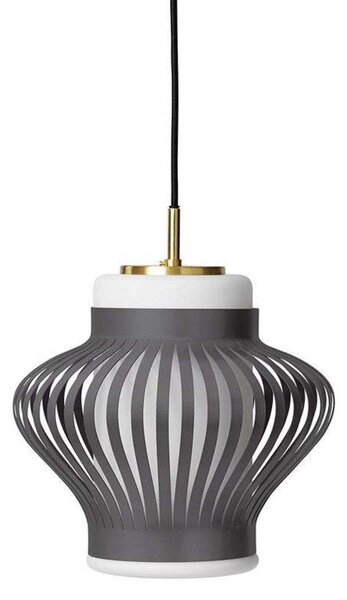 Závěsná svítidlo Warm Nordic, Opal Lamella, stmívatelné, Šedá, Jídelna, Kov, Vintage