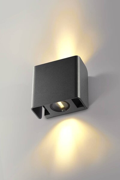 LA 1002900 VÝPRODEJ VZORKU Nástěnné svítidlo MANA antracit LED 12W 325lm 3000K - BIG WHITE (SLV)