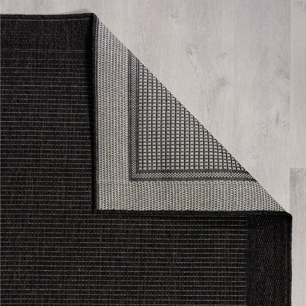 Flair Rugs, AKCE: 200x290 cm Kusový koberec Aruba Alfresco Weave Charcoal – na ven i na doma, černá, chodba / předsíň