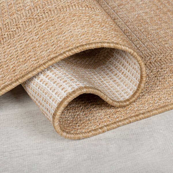 Flair Rugs, Kusový koberec Aruba Alfresco Weave Natural – na ven i na doma, 80x150, béžová, chodba / předsíň